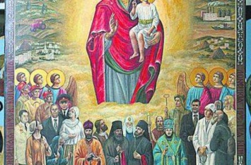 Греко-католики молятся на икону с Януковичем