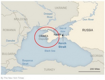 New York Times графически изобразил Крым тем же цветом, что и РФ