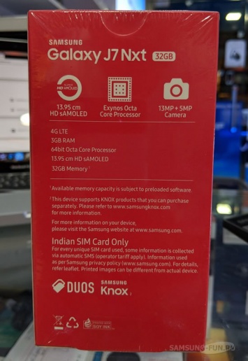 Samsung выпустила обновленный смартфон Galaxy J7 Nxt с 3 Гб ОЗУ