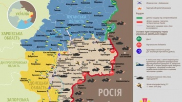 Опубликована карта боевых действий в Донбассе на 24 декабря