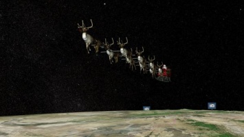 Санта-Клаус в рамках мирового «турне» пролетел над Украиной (онлайн)