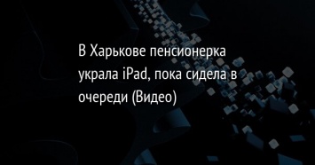 В Харькове пенсионерка украла iPad, пока сидела в очереди (Видео)