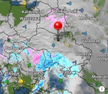 Синоптик показал на карте, как циклон "Мартина" движется по территории Украины