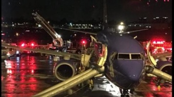 В Америке загорелся самолет с пассажирами
