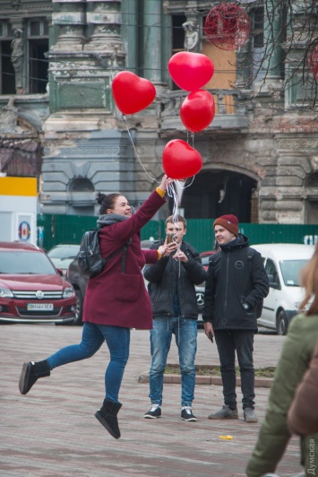 Как выглядели улицы Одессы в День святого Валентина