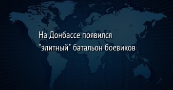 На Донбассе появился "элитный" батальон боевиков