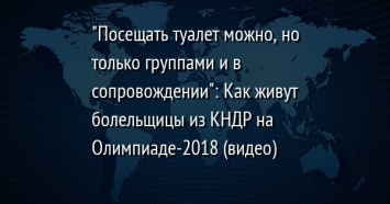 "Посещать туалет можно, но только группами и в сопровождении": Как живут болельщицы из КНДР на Олимпиаде-2018 (видео)