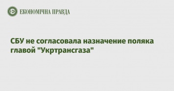 СБУ не согласовала назначение поляка главой "Укртрансгаза"