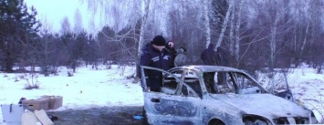 В Черниговской области сгорел автомобиль с человеком внутри