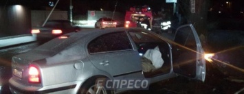 В Киеве авто на скорости въехало в дерево, водитель погиб (ФОТО)