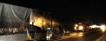 На трассе Кременчуг-Полтава сгорела фура с макулатурой (ФОТО)