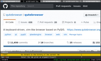 Доступен web-браузер qutebrowser 1.2.0