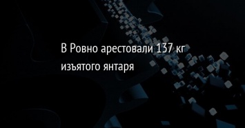 В Ровно арестовали 137 кг изъятого янтаря
