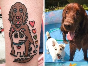 Девушка создает озорные тату для любителей домашних животных