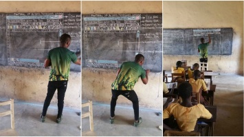 Деревенскому учителю в Гане, который мелом рисовал мониторы на доске, подарили компьютеры