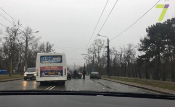 ДТП и пробки на проспекте Шевченко в Одессе