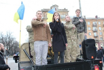 Известная певица Зоряна Коновалец - специальный гость Марша защитников нации в Днепре