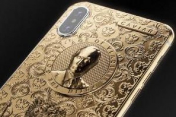 В России в честь победы Путина презентовали золотые iPhone Х