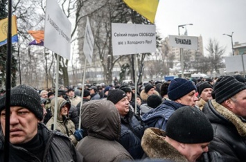 В Киеве на митинг вышли пенсионеры силовых структур
