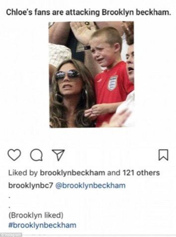 Бруклин Бекхэм отреагировал на травлю со стороны фанатов Хлои Морец