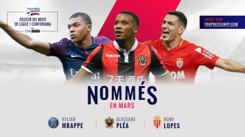 Мбаппе, Плеа и Маркус Лопеш - претенденты на звание игрока месяца в Лиге 1