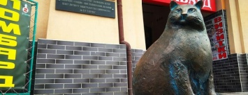 В центре Одессы увековечили в бронзе самую толстую базарную кошку в мире (ФОТО)