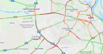 Пятница 13-е в Киеве: 7-балльные пробки сковали Окружную и центр