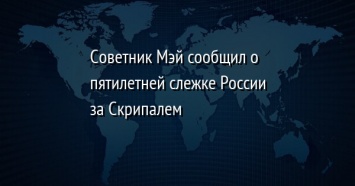 Советник Мэй сообщил о пятилетней слежке России за Скрипалем