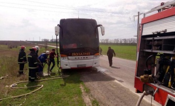 На автотрассе «Одесса - Рени» горел автобус