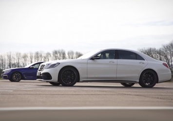 «Горячие» седаны Mercedes-AMG S63 и BMW M760i сравнили в гонке (ВИДЕО)