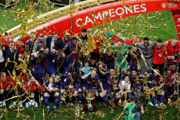 "Барселона" впервые выиграла кубок Испании 4 раза подряд