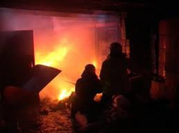 В Мелитополе сгорел гараж