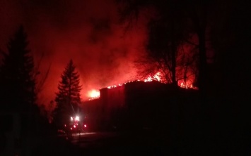 В Донецке на территории шахты "Куйбышевская" произошел пожар