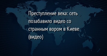 Преступление века: сеть позабавило видео со странным вором в Киеве (видео)