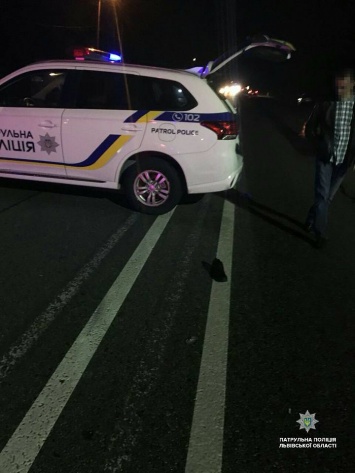 Под Львовом пьяный водитель сбил патрульного и пытался убежать. Фото