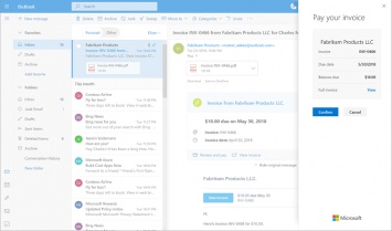 Microsoft анонсировал сервис оплат через Outlook