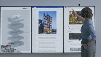 Microsoft представил интерактивные дисплеи Surface Hub 2 для офисов будущего