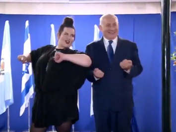 Нетаньяху станцевал с победительницей "Евровидения 2018". Видео