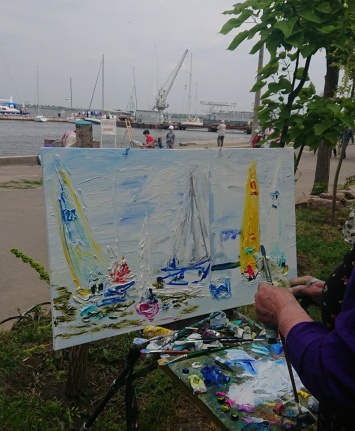В Николаевский яхт-клуб съехались художники со всей Украины