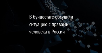 В бундестаге обсудили ситуацию с правами человека в России