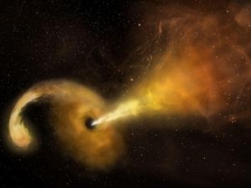 Ученые показали, как черная дыра поглощает звезду вдвое больше Солнца