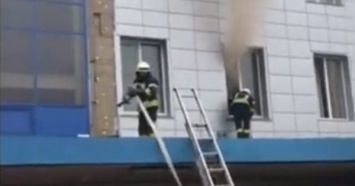 В Киеве горело здание центрального вокзала