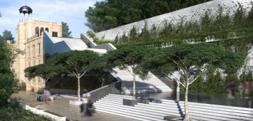 Визуализации: строители Греческого парка показали, каким будет восстановленный рыбный ресторан и уникальный фонтан