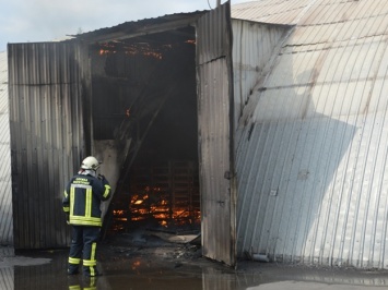 Масштабный пожар на Левом берегу: тушили 27 спасателей (видео)