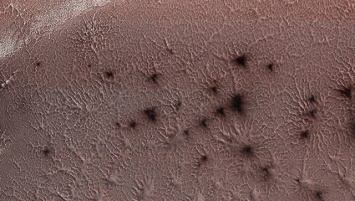 NASA показало фотографию "марсианских пауков"