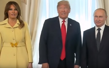 "Посмотрела в глаза злу"- в сети высмеяли выражение лица Мелании Трамп при встречи с Путиным