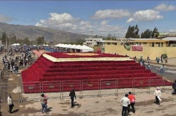 В Эквадоре решили показать свои возможности - создали пирамиду из 500 тыс. роз