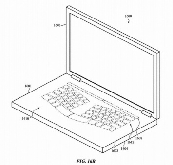 Apple патентует ноутбук с виртуальной клавиатурой