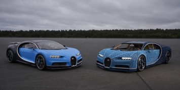 Собранный из конструктора Lego Bugatti Chiron разогнался до 20 км/ч
