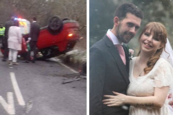 Беременная невеста с женихом пережили аварию в день свадьбы